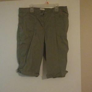 Olive green bermuda shorts